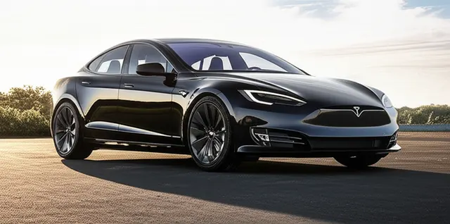 Black Tesla Model S Plaid exotic car rental