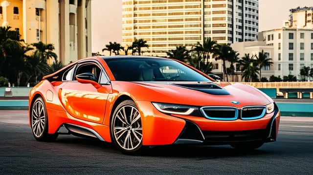Reference photo of a BMW i8, not a photo of this listing's car
