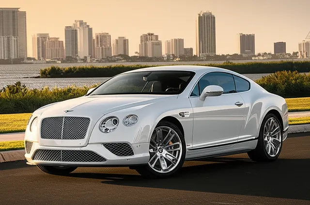 White Bentley Continental Gtc exotic car rental