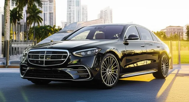 Black Mercedes-Benz 2022 S 580 4matic exotic car rental