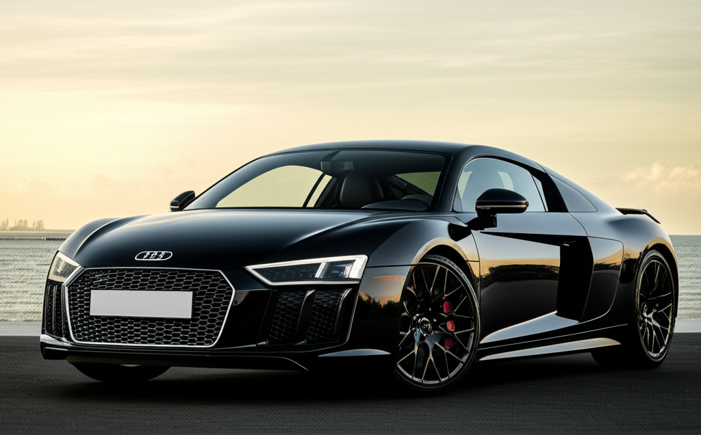 Black Audi R8 exotic car rental