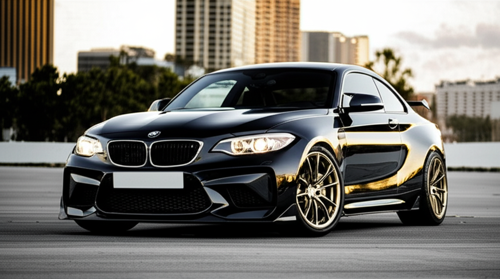 Black BMW M2 exotic car rental
