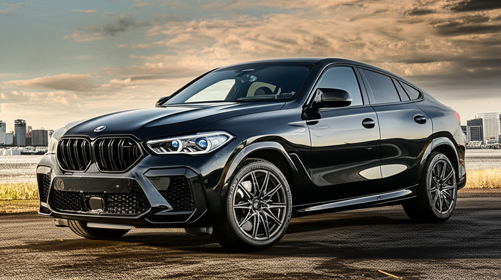 Black BMW X6 M Competition exotic car rental