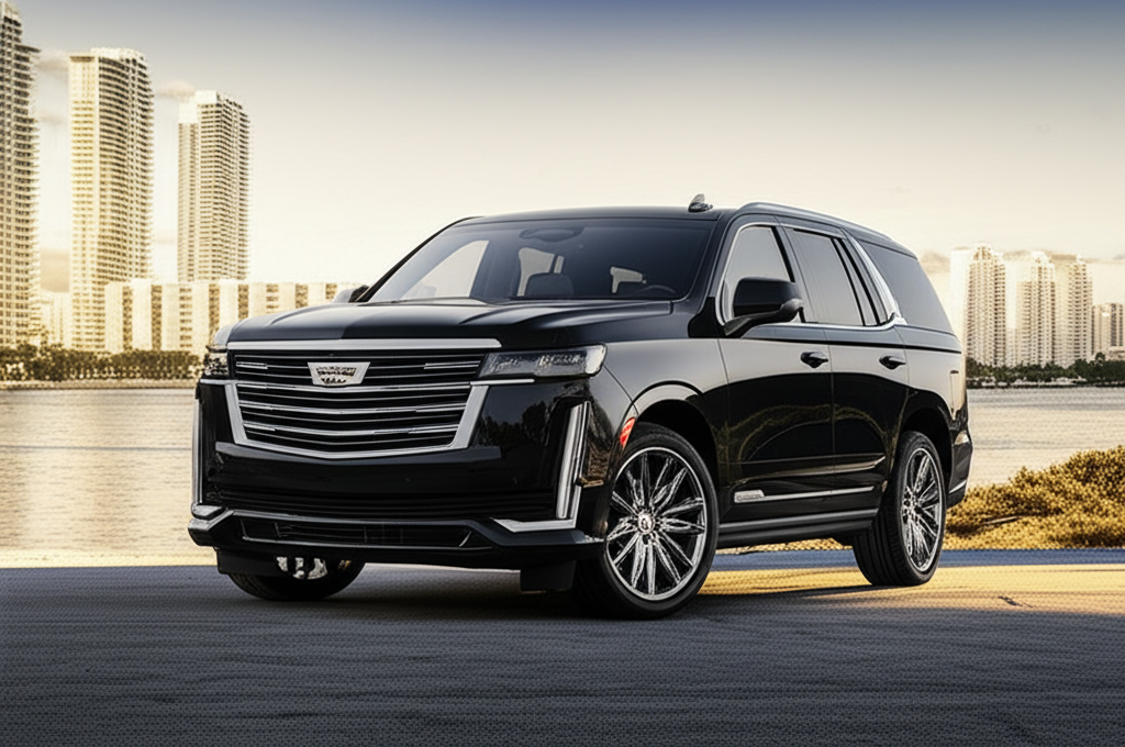 Black Cadillac Escalade exotic car rental