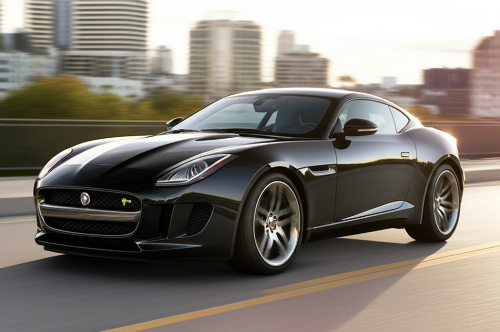 Black Jaguar F Type exotic car rental