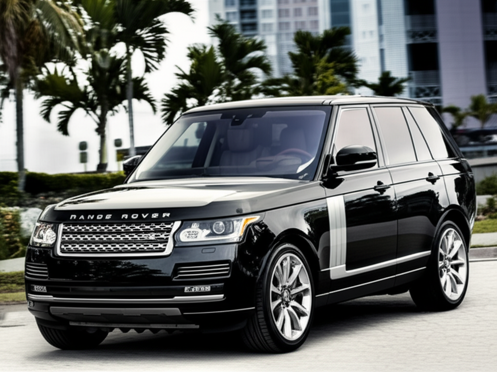 Black Land Rover Range Rover exotic car rental