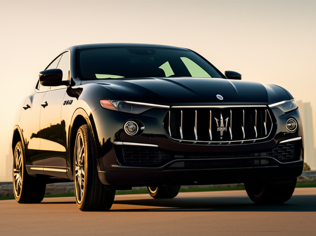 Black Maserati Levante exotic car rental