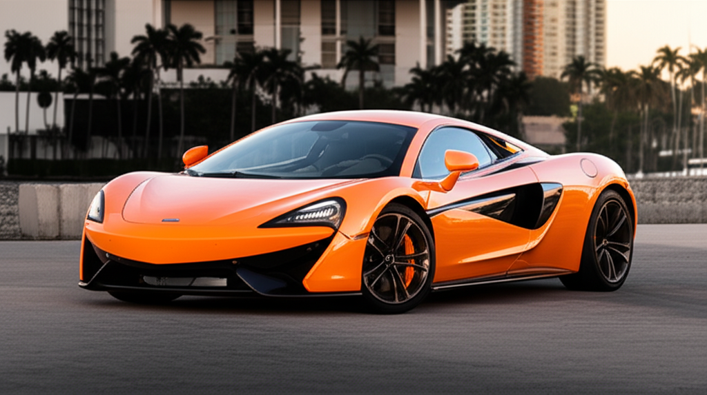 Orange Mclaren 570s exotic car rental