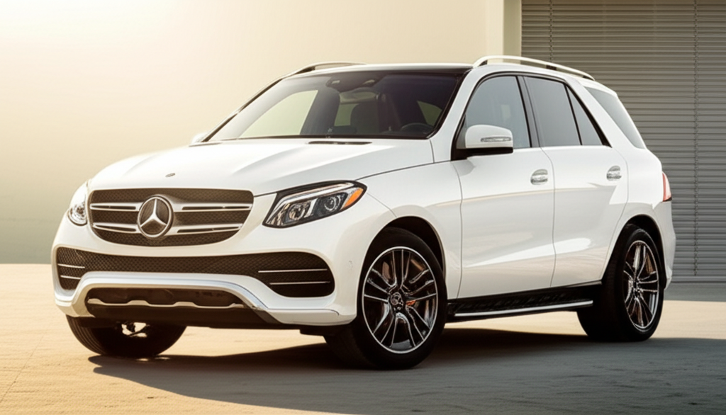 White Mercedes-Benz Gle exotic car rental
