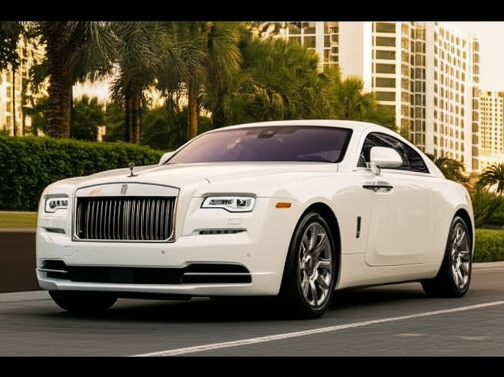 White Rolls-Royce Dawn exotic car rental