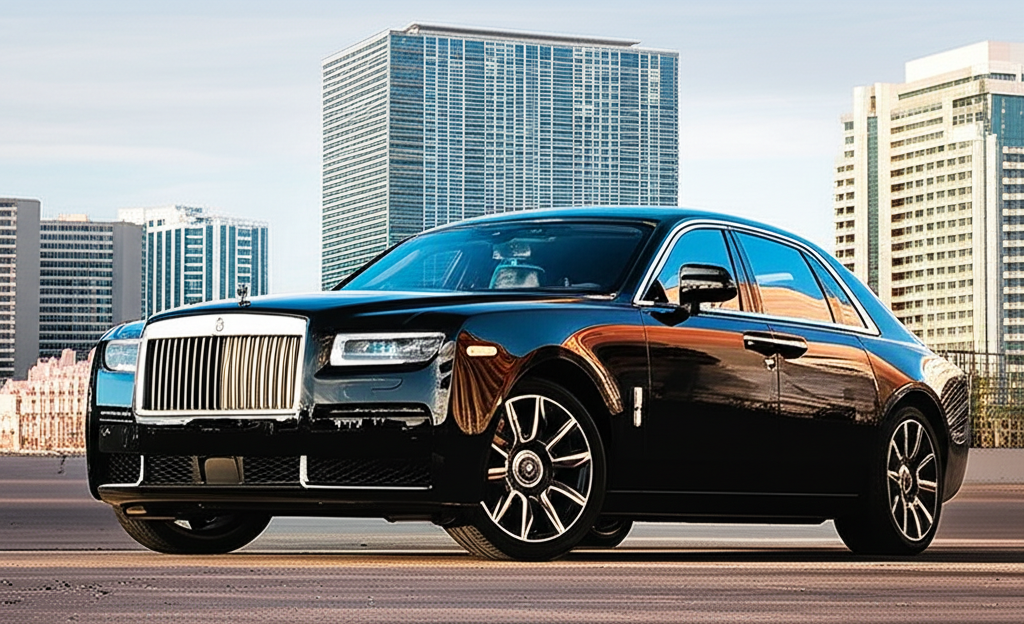 Black Rolls-Royce Ghost exotic car rental