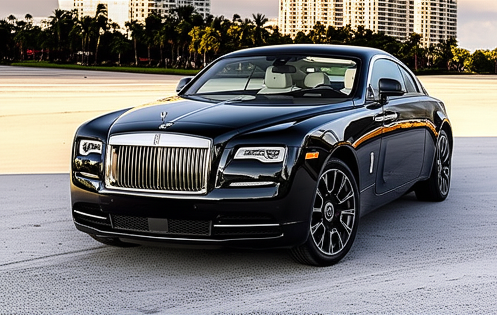 Black Rolls-Royce Wraith exotic car rental